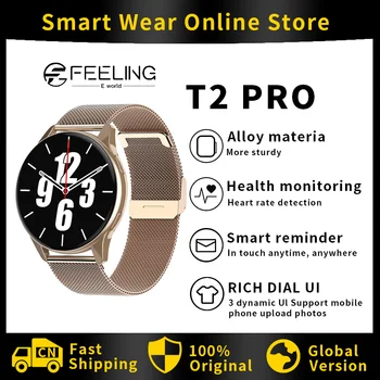 Женские смарт-часы T2 PRO, мониторинг сердечного ритма, артериального давления, вызов Bluetooth, умные часы, Водонепроницаемость IP67, беспроводная зарядка