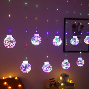 Рождественский 3-Метровый Занавес Wish String Light Led Украшение Подвеска Рождественская Сцена Украшение Дома Новый Год 2024