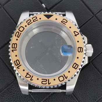 Модифицированные часы из прецизионной стали с прозрачным сапфировым стеклом water ghost увеличительное стекло подходит для механизма NH34GMT A56