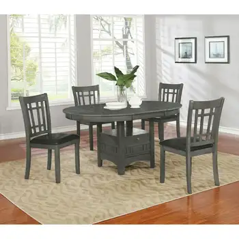Обеденный стол среднего размера Серого цвета