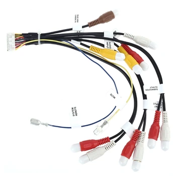 Автомобильный линейный многофункциональный выходной кабель RCA Выходной провод Адаптер Aux-in 24-контактный челнок