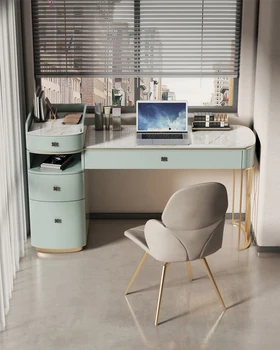 Современный роскошный письменный стол в стиле рок, окрашенный угловой компьютерный стол, чайный столик, встроенный простой кабинет