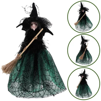 Декор для Хэллоуина, Елка, Ведьма, Украшения для дома, Шелковая ткань, декоративные куклы