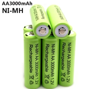 100% новый 1,2 В 3000 мАч NI MH AA Pre-cargado bateras recargables NI-MH recargable AA batera para juguetes micrfono de la cmara