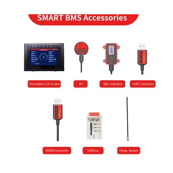 Протокол связи BMS USB-UART с ПК для Литий-ионного аккумулятора LiFePO4 NCM LTO от 4S до 32S с кабелем Daly Smart BMS UART