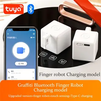 Tuya Bluetooth Fingerbot Smart Fingerbot переключатель кнопки толкателя Умный таймер жизни Голосовое управление Работает с Alexa Google Assistant