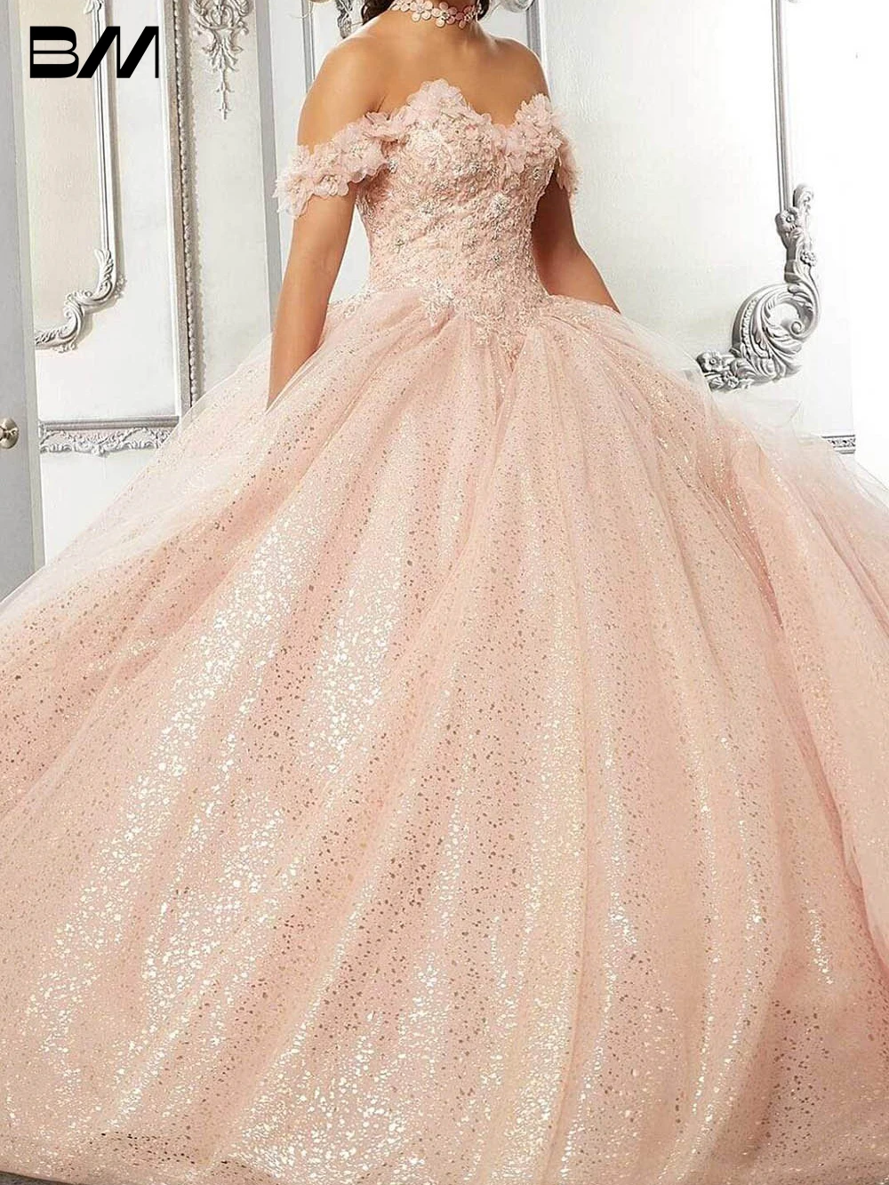 Пышное платье с вышивкой в виде сердца 2023, Вечернее платье с цветочными аппликациями, вечернее платье на шнуровке, Vestidos De Noche
