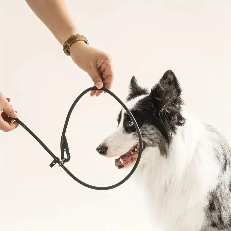 4,5-Футовый Силиконовый Регулируемый по тяге P-образный ошейник-поводок для домашних животных, Водонепроницаемые цепные поводки P-образной формы для собак малого и среднего размера