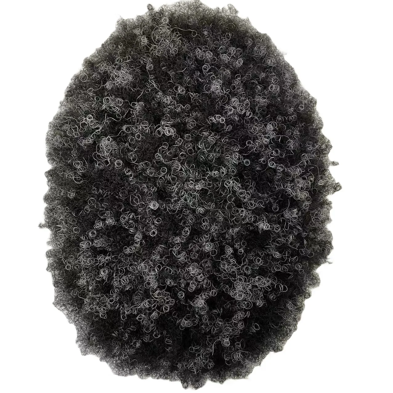 Кусочек человеческих волос индийской девственницы 4 мм, афро-парик # 1, Серый, полностью кружевной, для чернокожего мужчины
