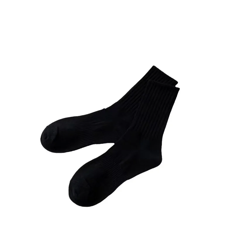 5 пар /лот, модные женские хлопчатобумажные носки, однотонные парные носки, Мягкие теплые носки для уличного катания на скейтборде, спортивные носки для мальчиков.