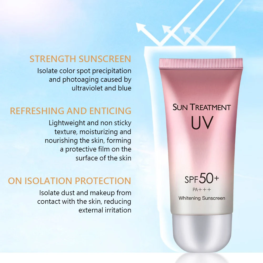 Солнцезащитный крем для тела SPF50 + Отбеливающий солнцезащитный крем для лица SPF 50 + Легкий и тонкий Освежающий солнцезащитный крем для отбеливания кожи, защищающий крем