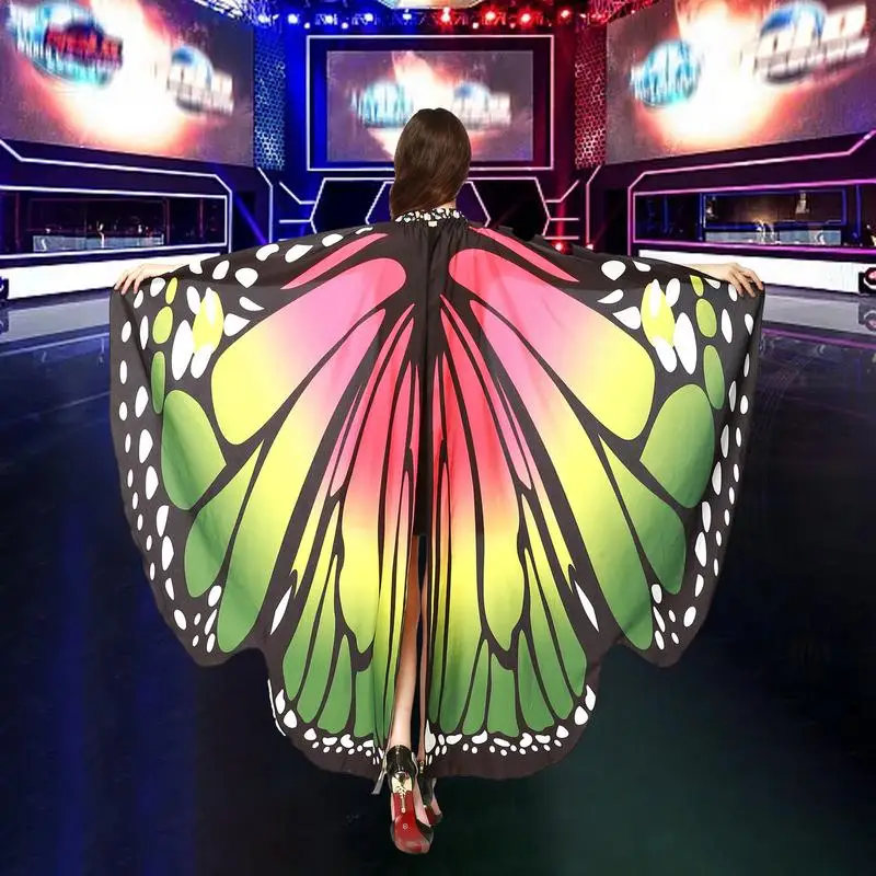 Шаль с крыльями бабочки, Накидка-бабочка с повязкой на голову, Шаль с крыльями бабочки, Аксессуар для костюма на Хэллоуин