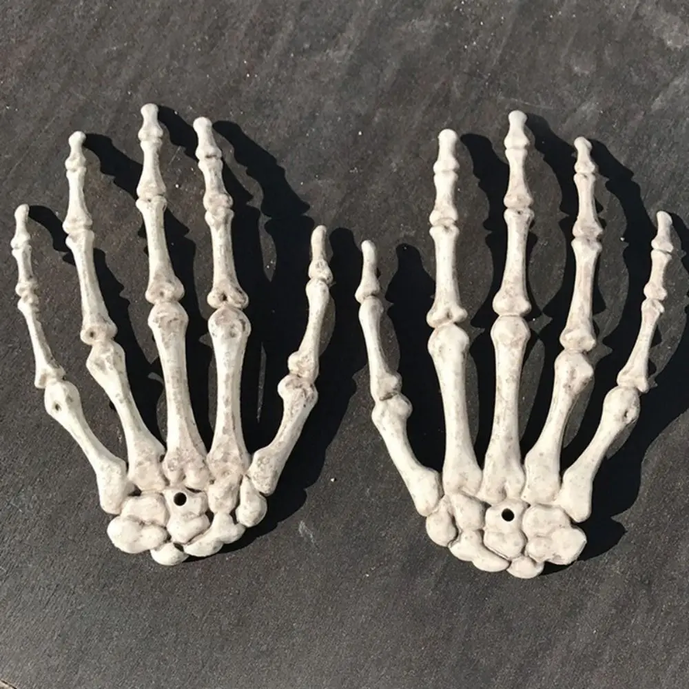 Пластиковая реалистичная рука скелета, рука скелета в натуральную величину, украшение для рук скелета на Хэллоуин, кость для рук