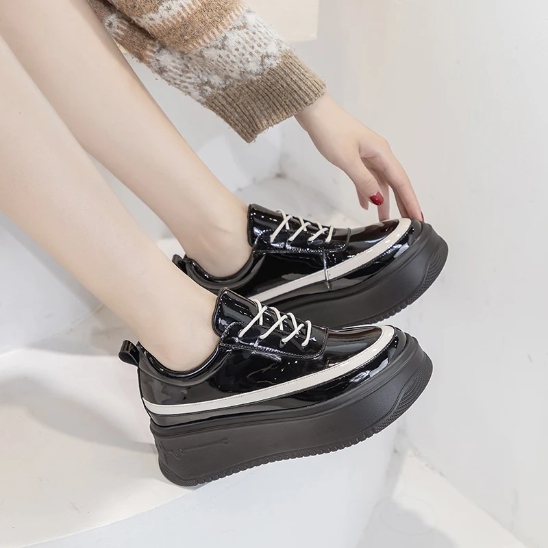 MODX Повседневные кроссовки Женские тренды 2023 Спортивная обувь на массивной платформе Женские туфли на высоком каблуке Шикарная элегантная обувь на плоской подошве с толстой подошвой