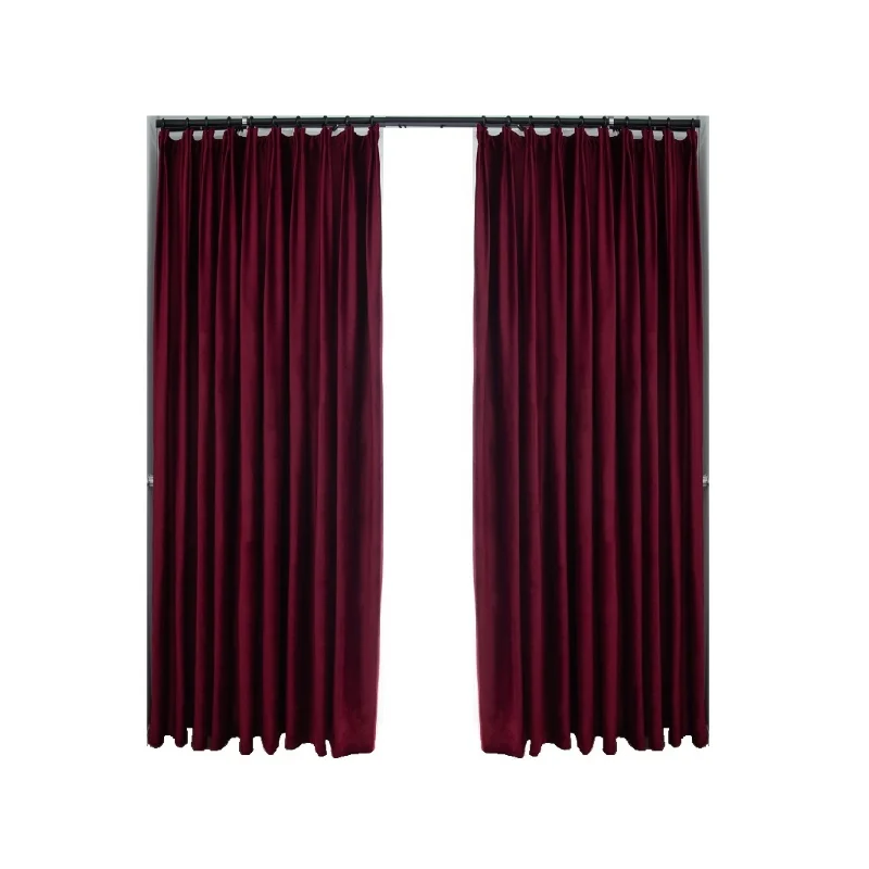 Высококачественные бархатные шторы винно-красного цвета, Скандинавские королевские шелковые бархатные шторы для гостиной, столовой, спальни, плотные плотные шторы